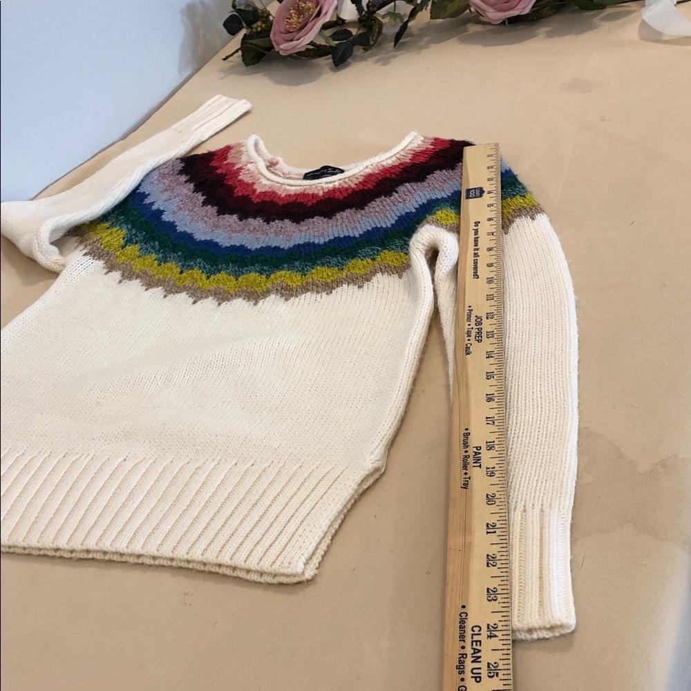 American Eagle Outfitters Rainbow Chevron Sweater XXS Wool Blend Pullover Y2K - Picture 10 of 10